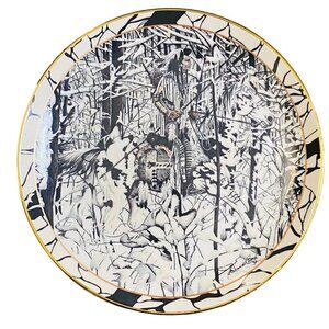Vtg Diana Casey Where Paths Cross Porcelain Plate Silent Journey Native American